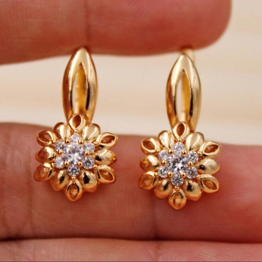 Gold Filled & Topaz Zircon Earrings